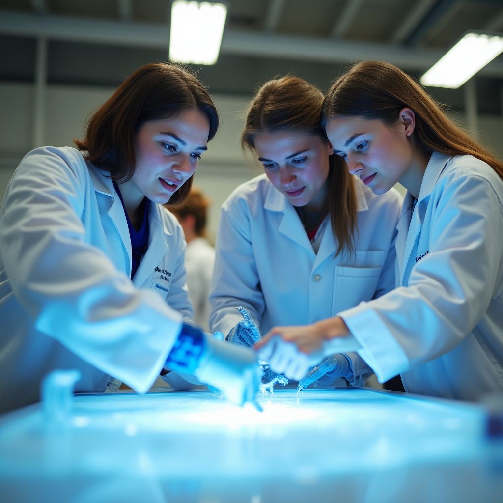 Sesión de trabajo en nuestro laboratorio de materiales